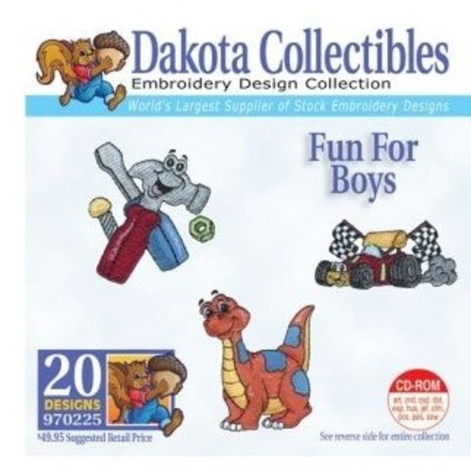 Dakota Collectibles Embroidery Design Collection: Fun For Boys PC CD patterns