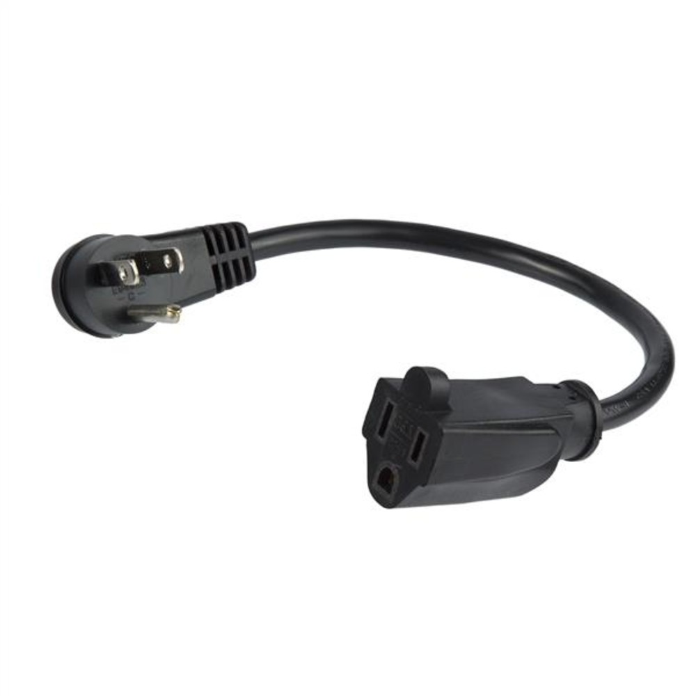 Startech Pac101R1 1Ft Power Extension Cord Right Angle Nema 5-15P To 5-15R