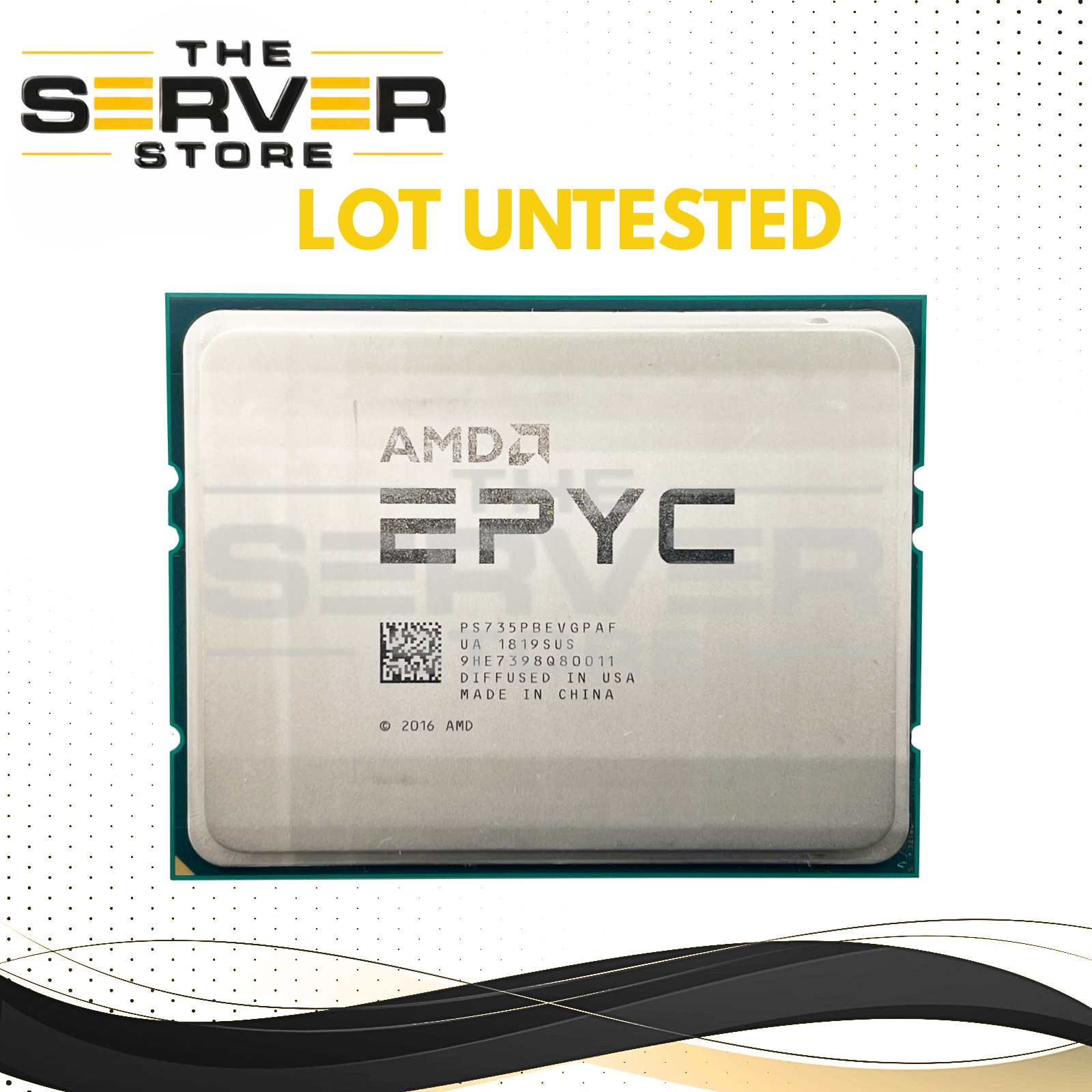 (AS - IS) (Not Tested / LOT 234) AMD EPYC 7351P 2.4GHz SP3 CPU PS735PBEVGPAF