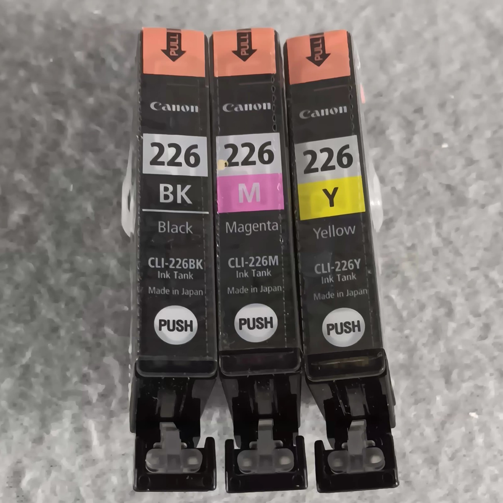 Canon 226 CLI-226 Ink Cartridges Black Magenta Yellow Genuine Still Sealed Open 