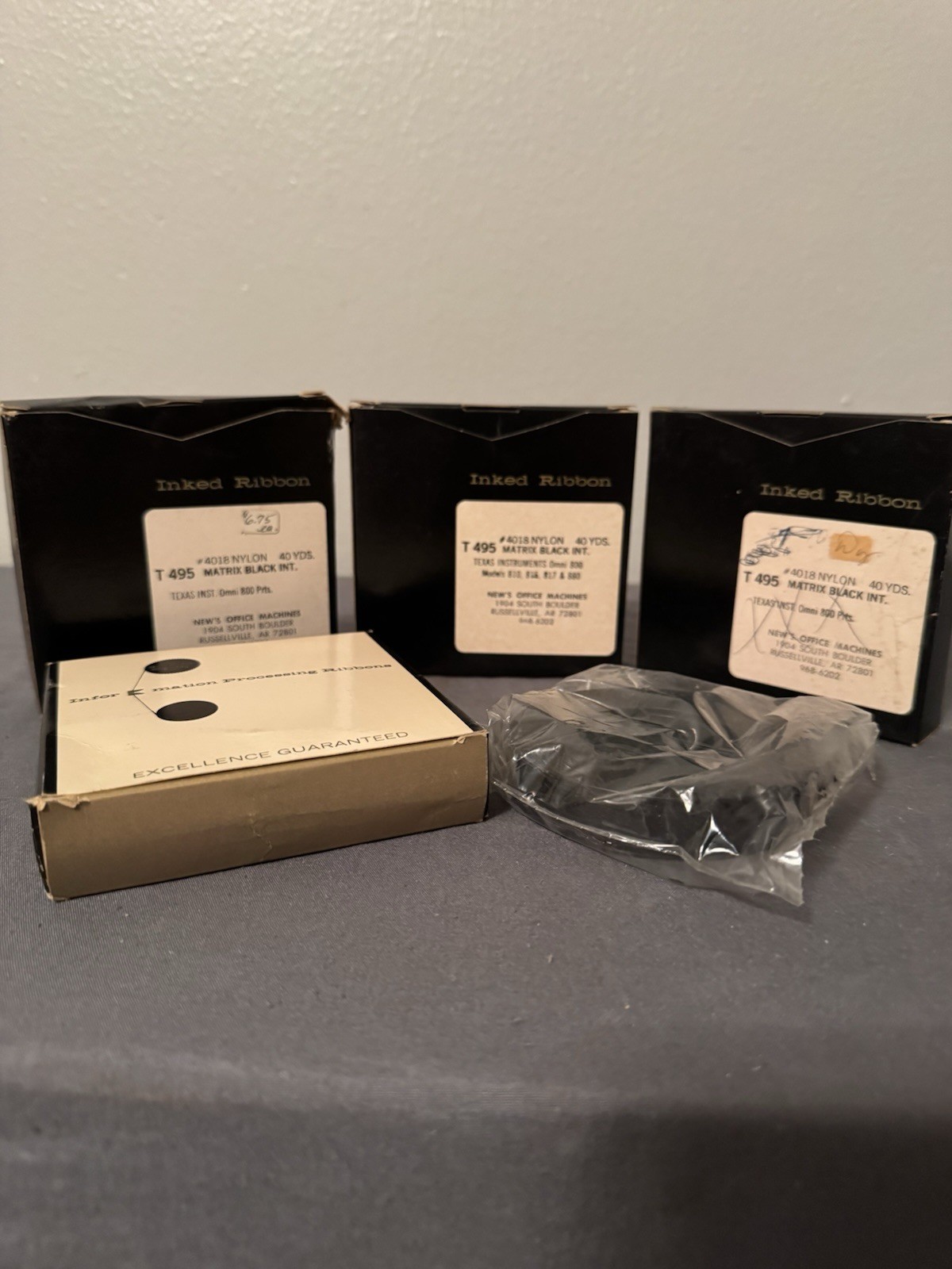 Lot of 4 Texas Instruments T495 #4018 Matrix Black Ribbon Omni 800 810 880 NOS