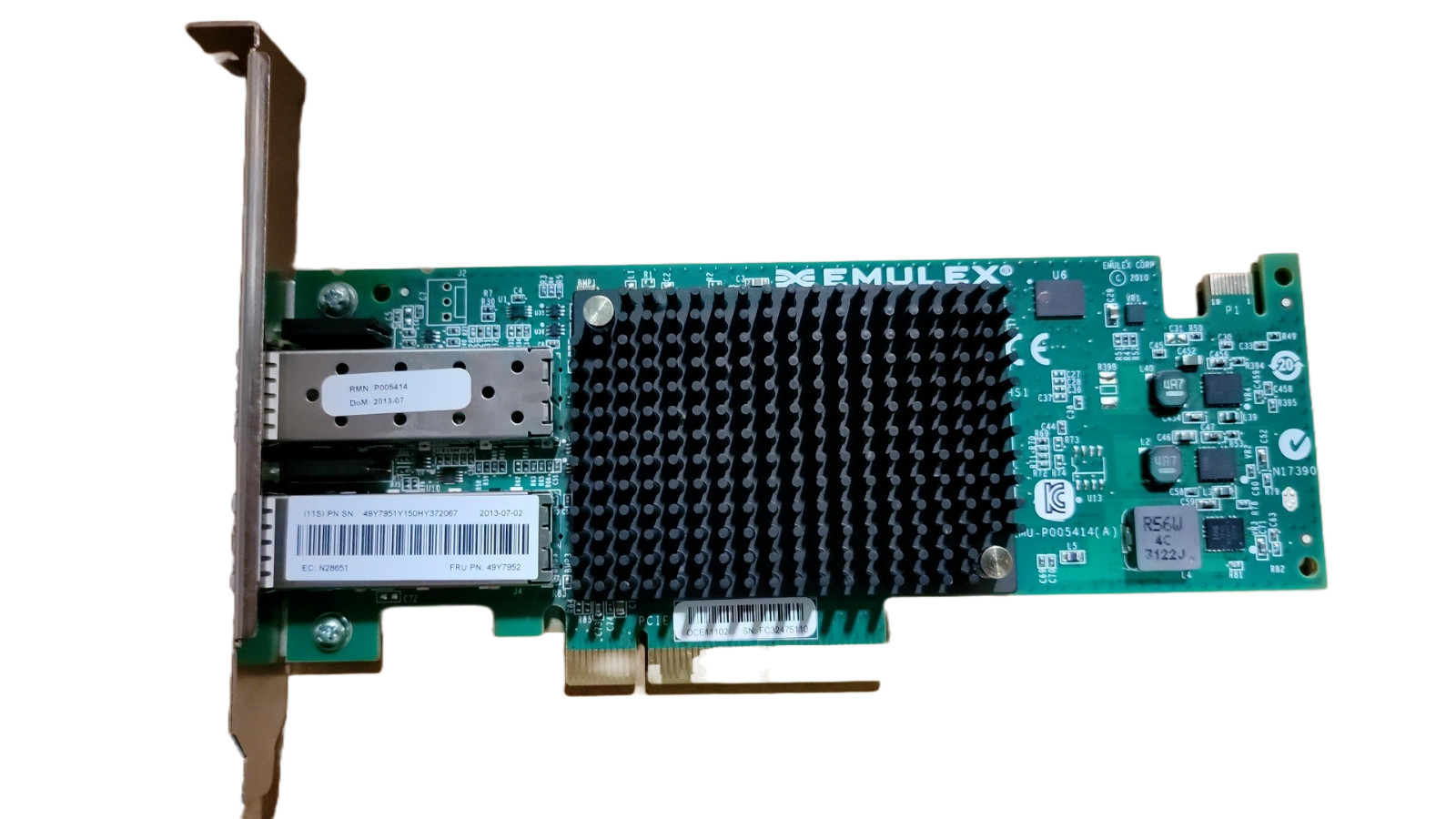 IBM EMULEX 49Y7952 10GB 2 PORT ETHERNET ADAPTER 49Y7952 EMULEX OCE11102