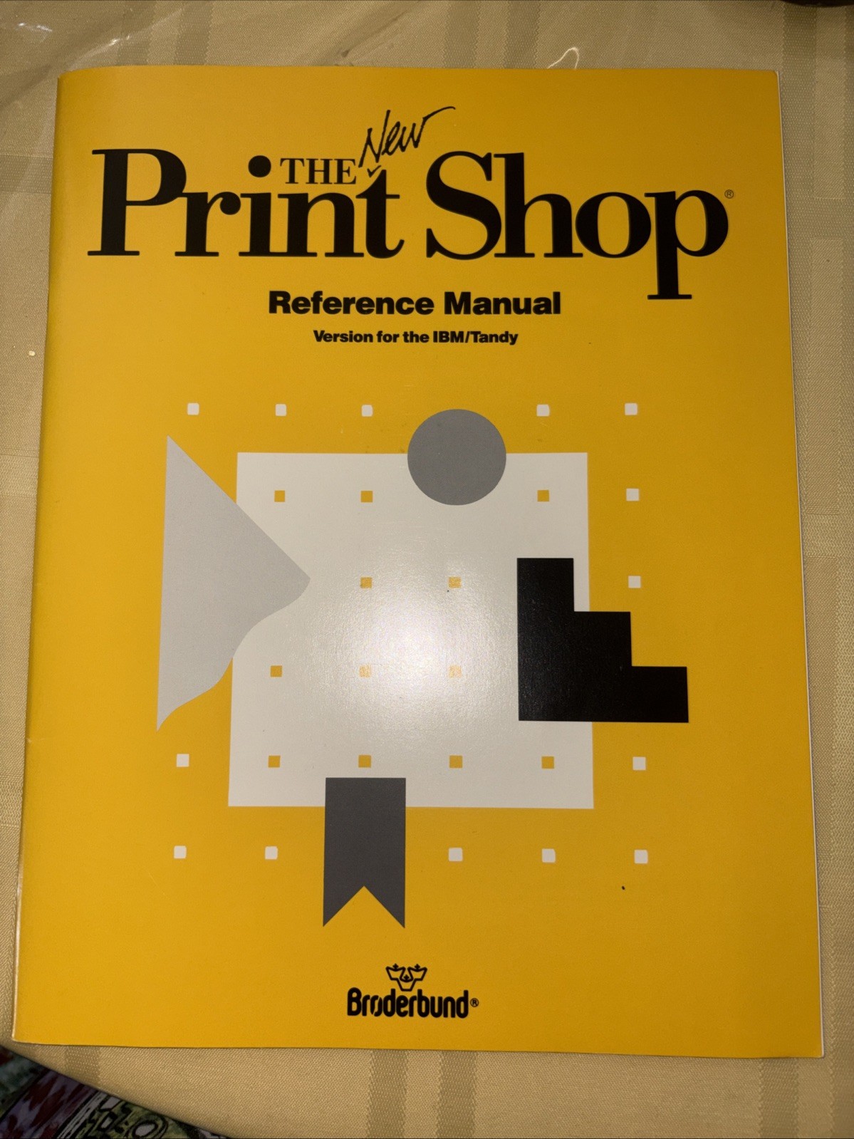 the (year 1990)NEW print shop reference manual ONLY,NO disc
