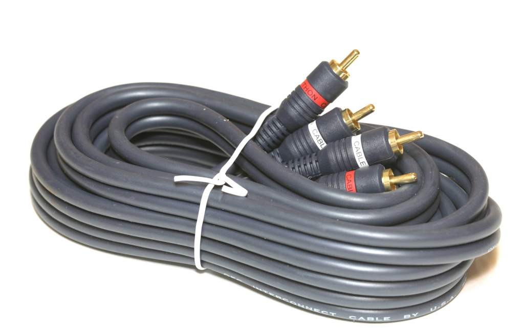 Audio Cable 12FT RCA-M RCA-M Shielded Blue