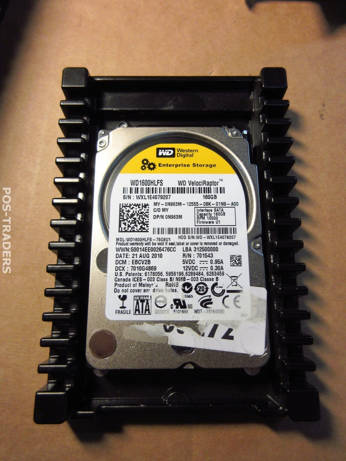 Western Digital WD1600HLFS-75G6U1 160GB 10K RPM 16MB SATA Hard Drive W/TRAY
