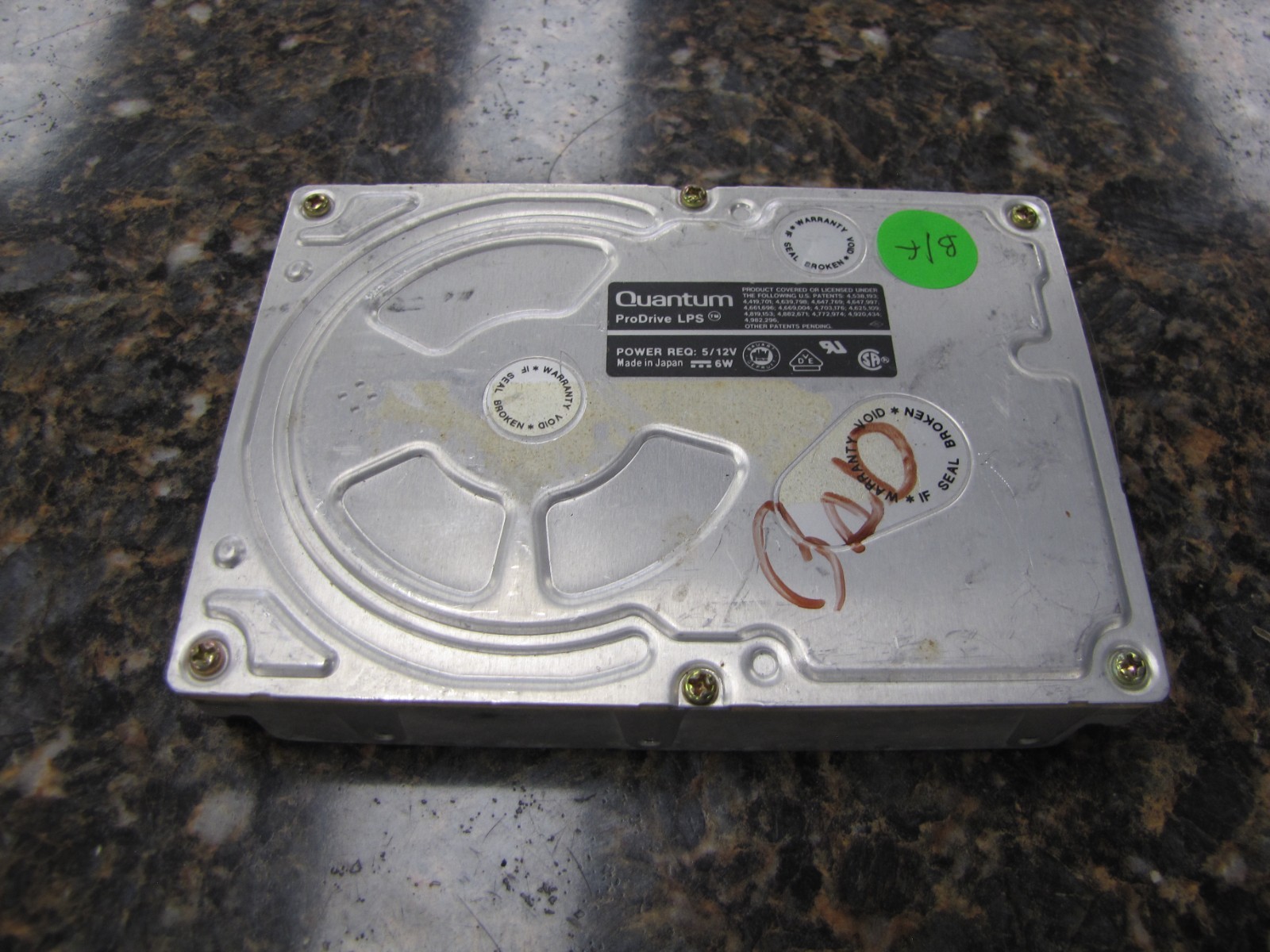 Vintage Quantum ProDrive LPS 3.5" HDD SCSI Drive - IZ3