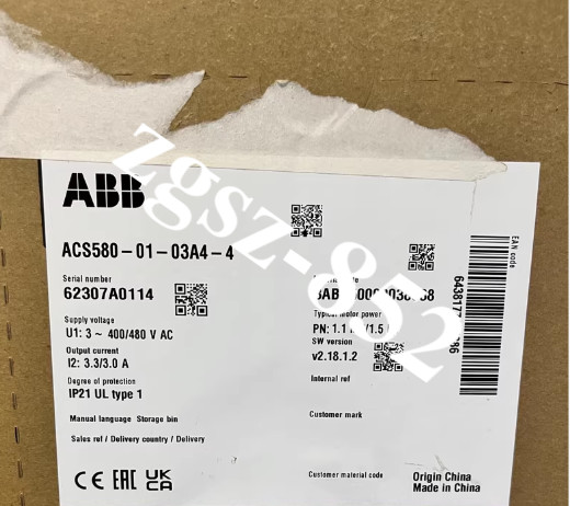 1Pcs ACS580-01-03A4-4 ABB INVERTER Brand New Fast Shipping FedEx or DHL