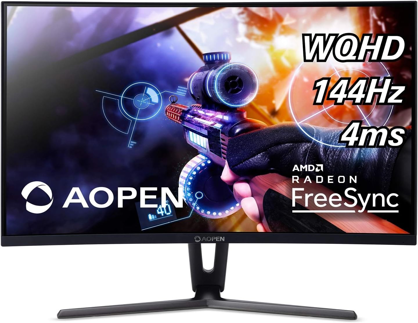 AOPEN by Acer 32HC1QUR Pbidpx 31.5-inch 1800R Curved WQHD Gaming Monitor