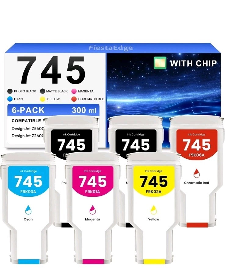 745 high-capacity 745 XL liquid-ounce ink cartridges for HP 745 ink spare for De