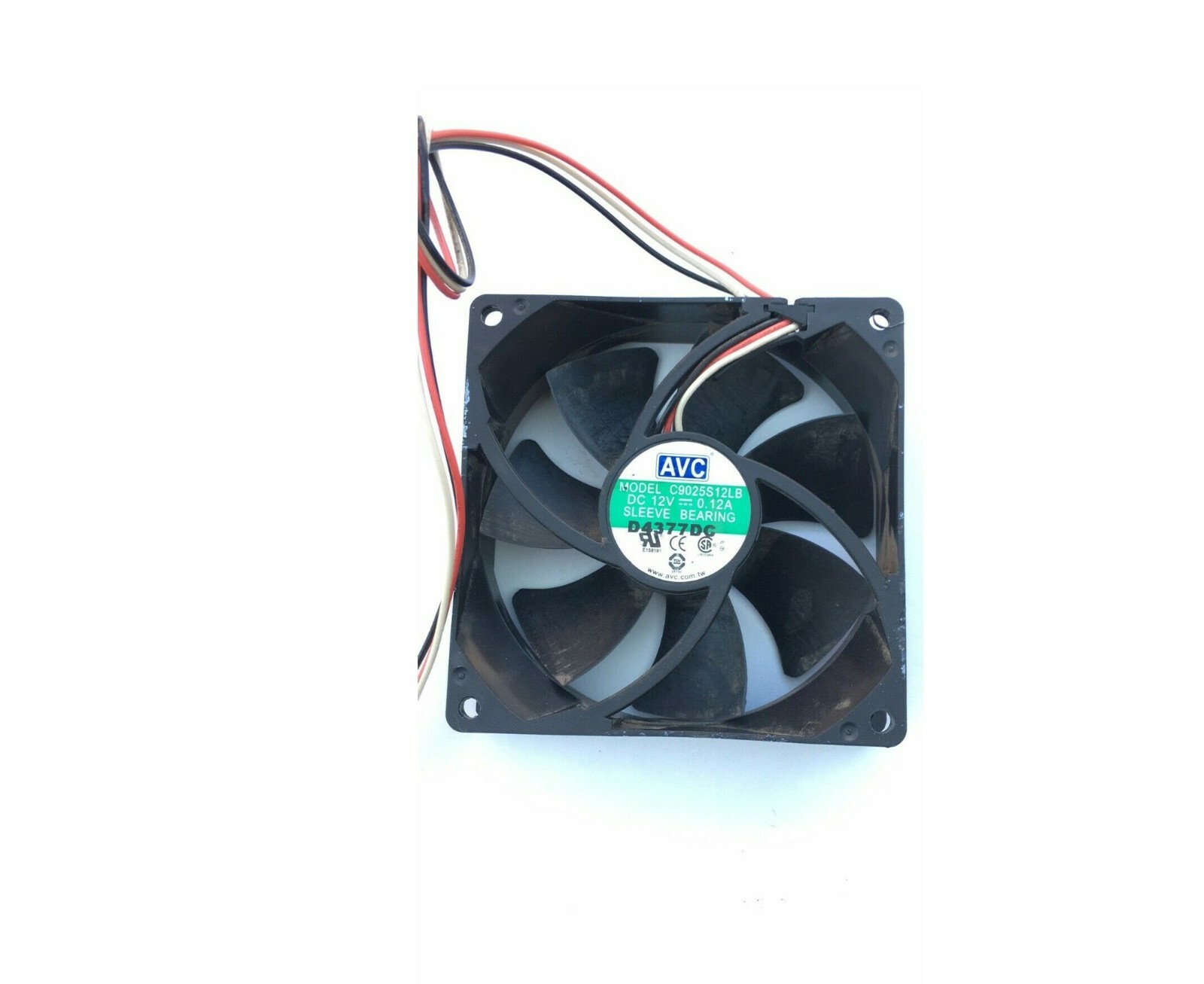 AVC Model C9025S12LB PC Case Fan DC 12V 0.12A 3-pin working