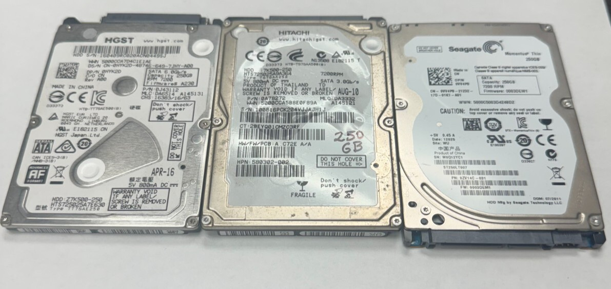 Hitachi HTS725025A9A364 250GB Sata Hard Drive P/N: 0A78272 MLC: DA3332