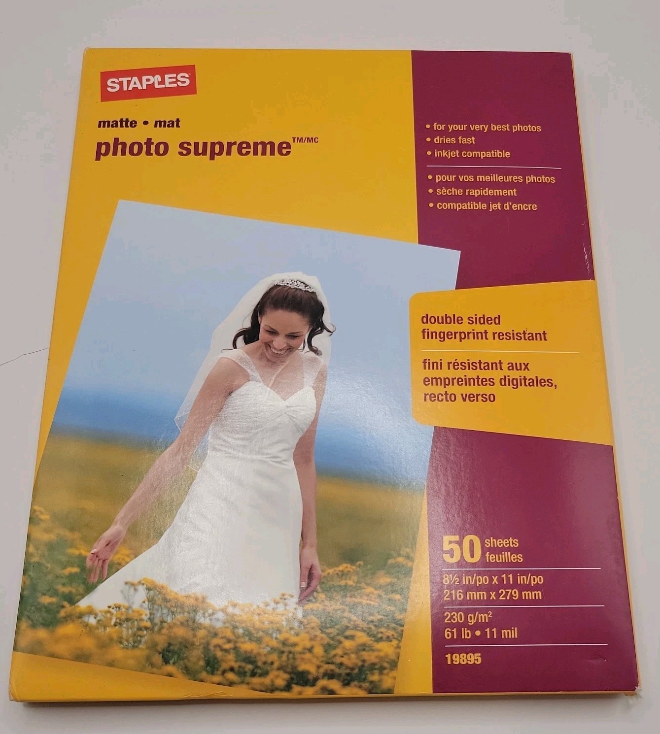 Staples Matte PHOTO SUPREME Double Sided 8 1/2" x 11" 50 Sheets Photo Paper NEW 