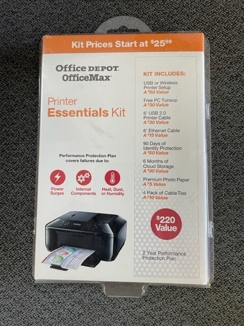 Office Depot OfficeMax Printer Essentials Kit New In Box Office Max