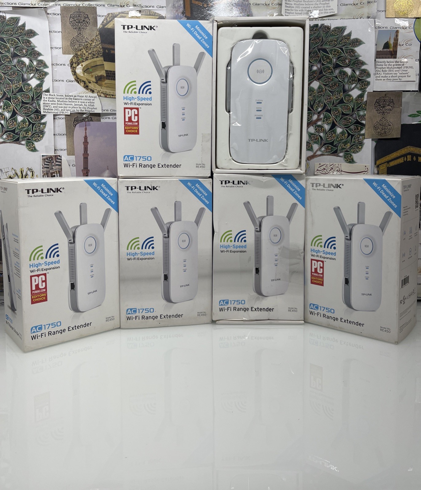 LOT of 6 TP-LINK RE450 Wi-fi Range Extender AC1750 Lot Bundle Used (E)