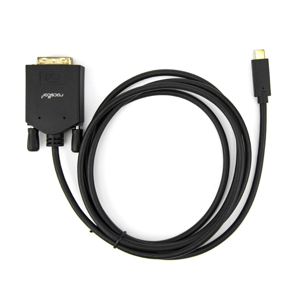 Rocstor Y10C205-B1 6Ft Usb-C To Dvi-D M/M Cable Dual Link 2560X1600 Sngl