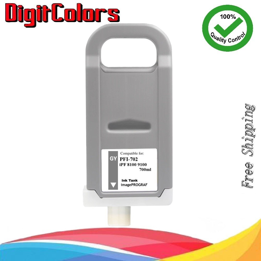 PFI-702  Gray  Ink Cartridge for Canon ImagePrograf 8100 9100 PFI702GY