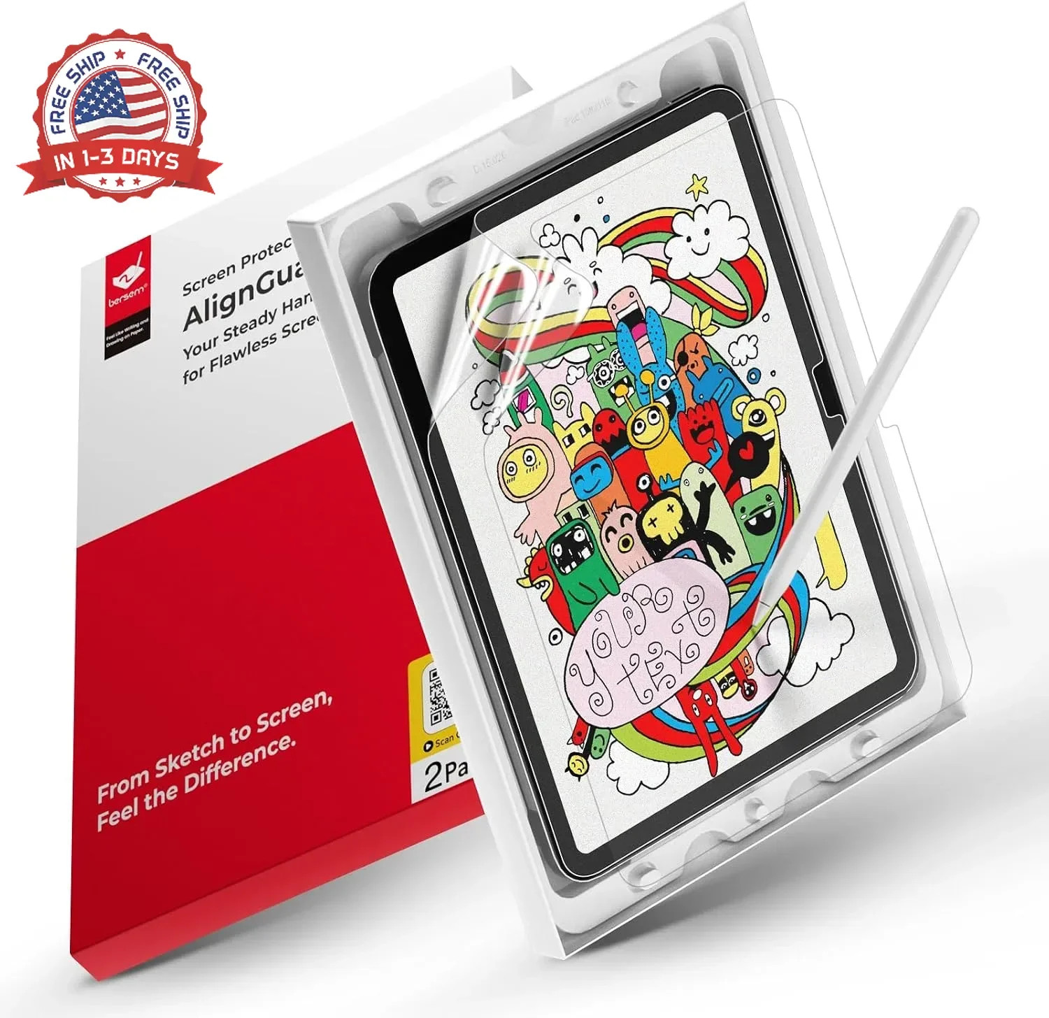 bersem 2 Pack Paperfeel Screen Protector for iPad A16 11th/10th Generation | Ali