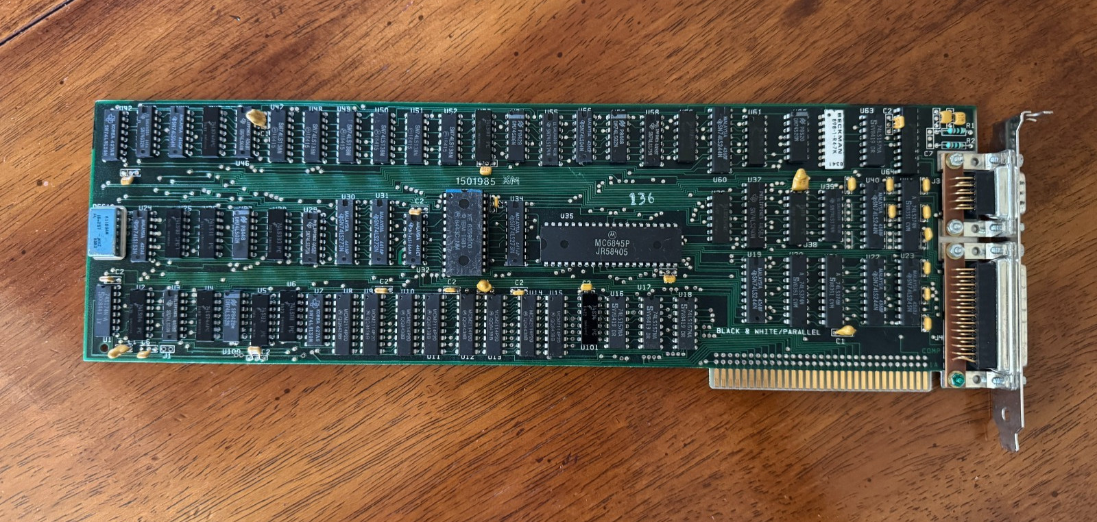IBM 1501985 XM MDA Video Adapter Parallel 8bit ISA Card PC XT - TESTED
