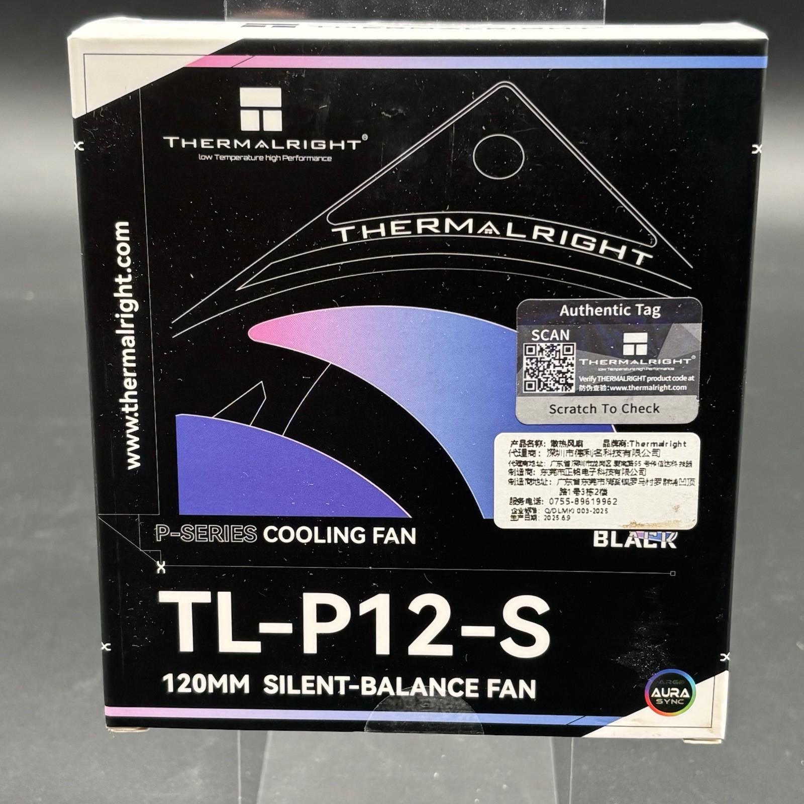Thermalright TL-P12-S 120mm Silent-Balance ARGB PWM PC Case Cooling Fan Black