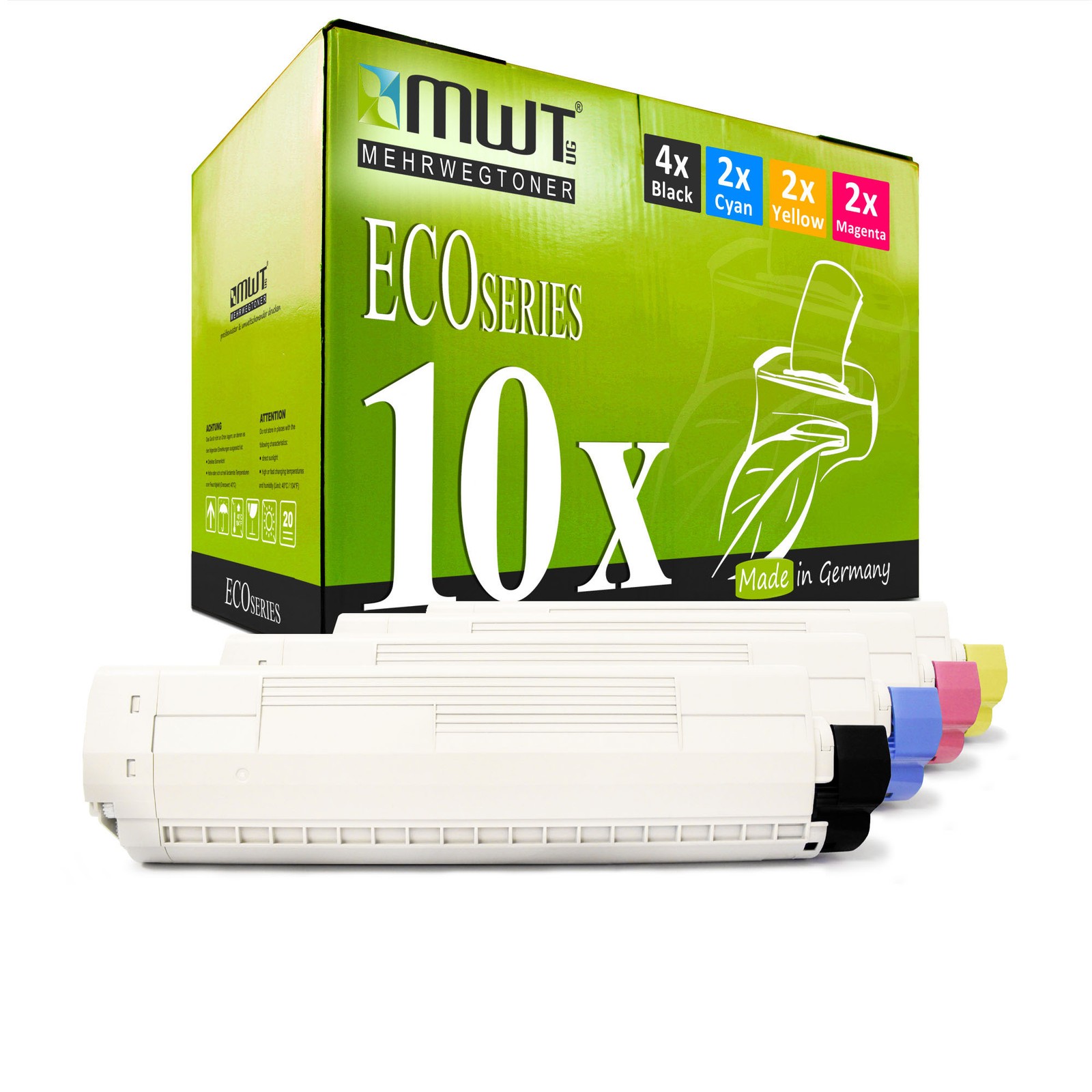10x MWT Eco Cartridge for OKI ES-8451-Plus ES-8461-MFP ES-8461-CDTN