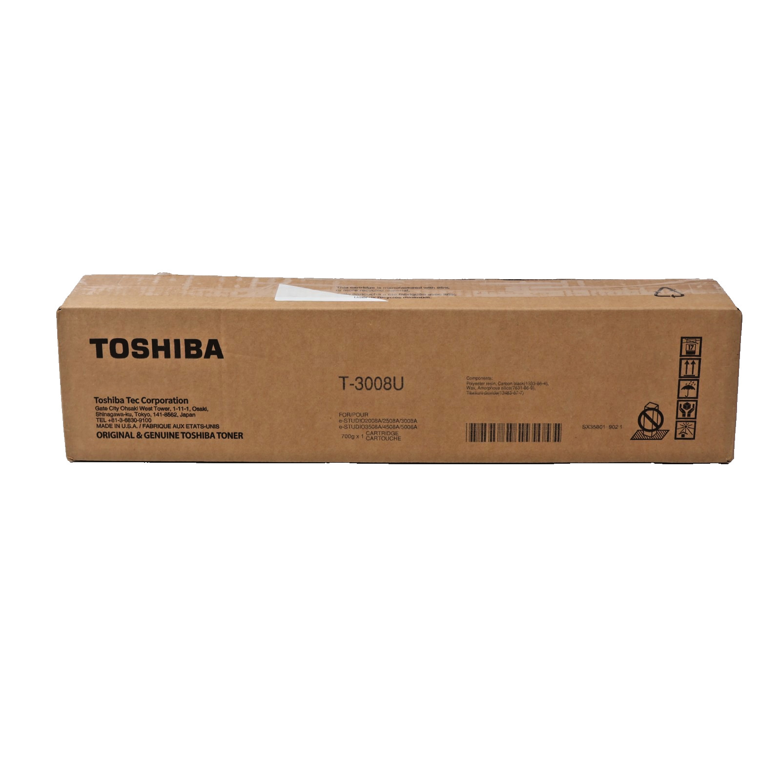 Toshiba T3008U T-3008U Genuine Black Toner Cartridge New OEM