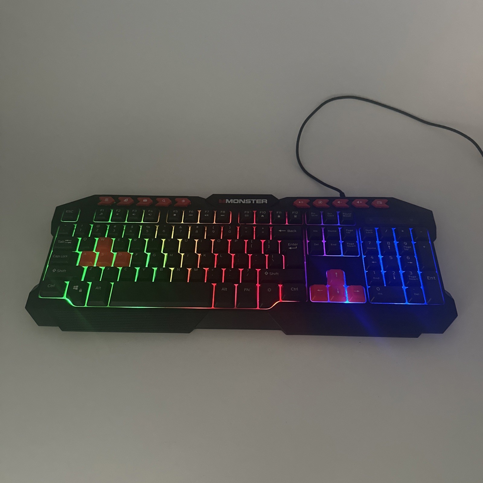 Monster ST-GKB96 Wired RGB Illuminated Gaming Keyboard English QWERTY Black