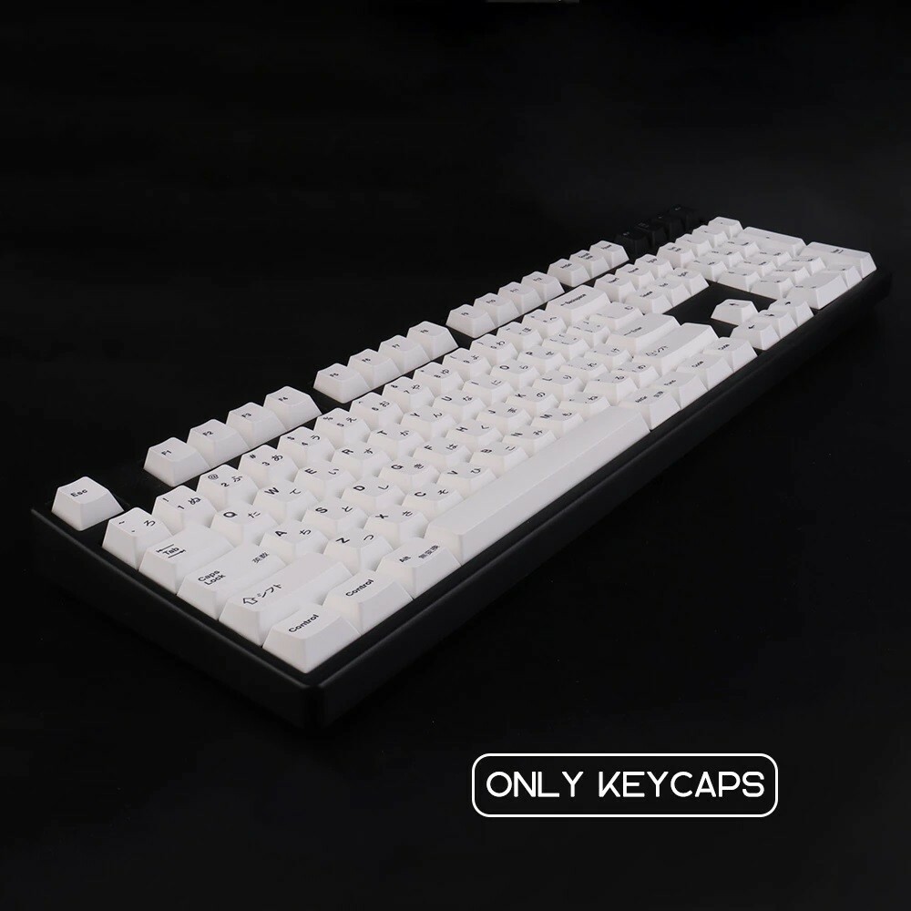 PBT 135 Keys Cherry Profile DYE-Sub Japanese Keycap Sushi White Theme Minimalist