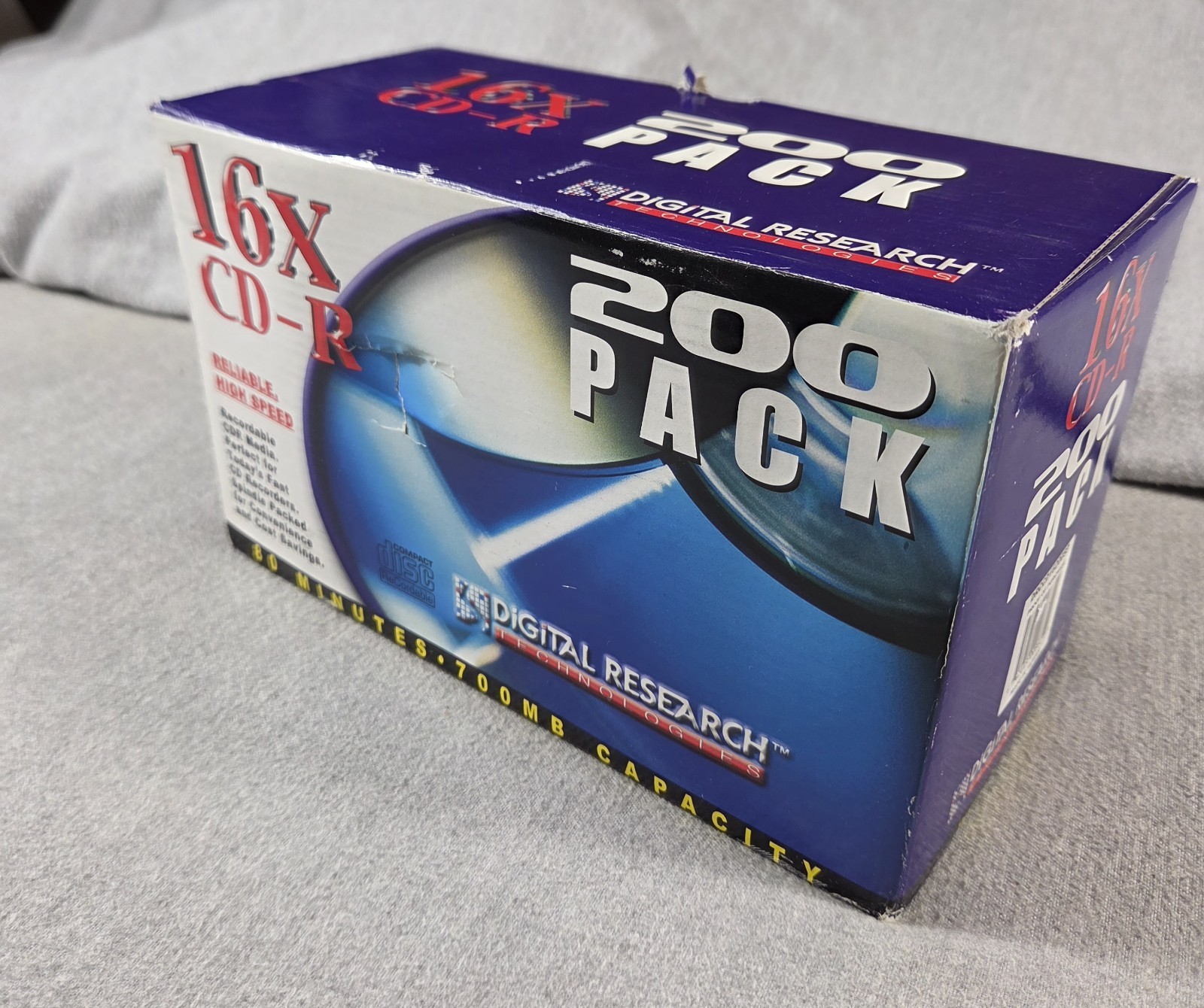 Digital Research Technologies CD-R 200PK 16x 700MB Discs 🌟 New In Plastic
