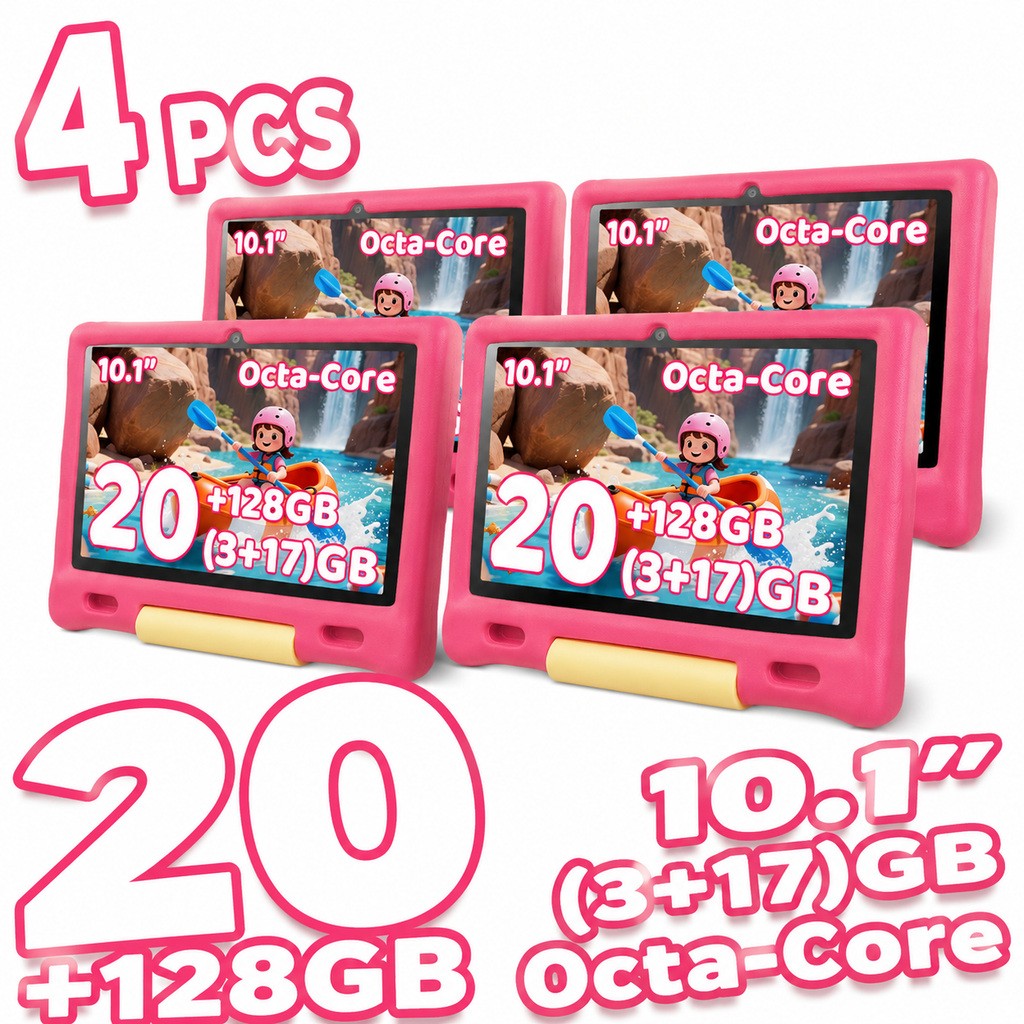 AEEZO Kids Tablet 10.1" IPS HD Touch 1280*800 Android 15 Octa Core 2.0GHz 4 PCS