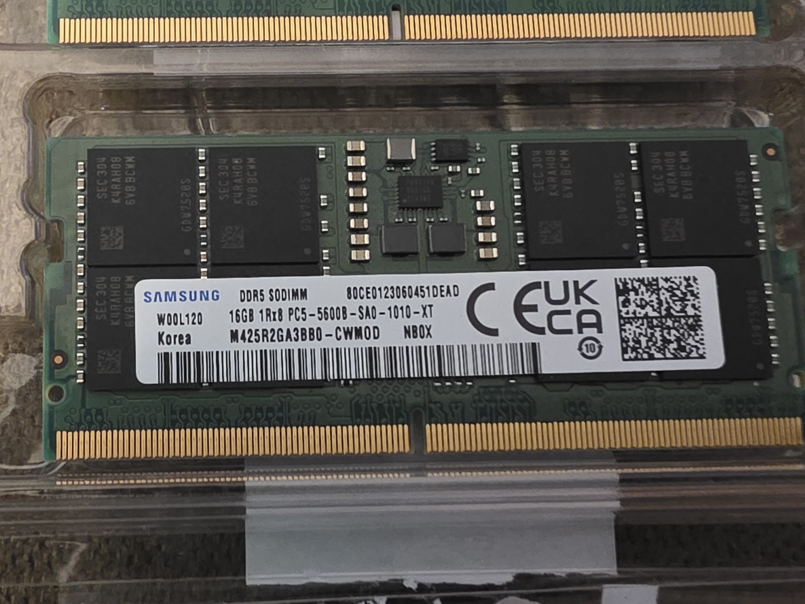 32GB Samsung 2x 16GB 1Rx8 PC5-5600B-SA0-1010-XT Laptop RAM M425R2GA3PB0-CWM0L