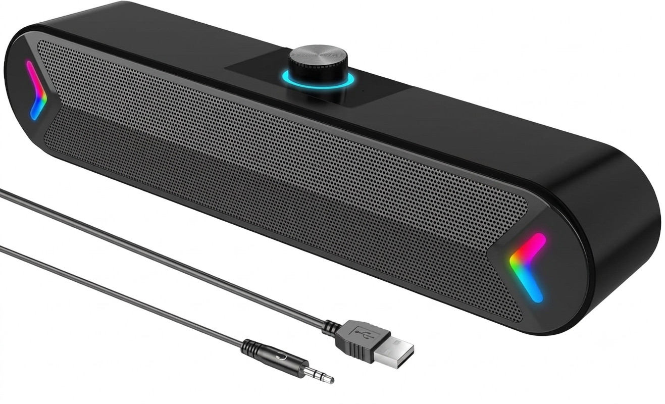 Barra De Sonido Para PC Computadora Equipo Casa Bocinas Altavoces Parlantes USB