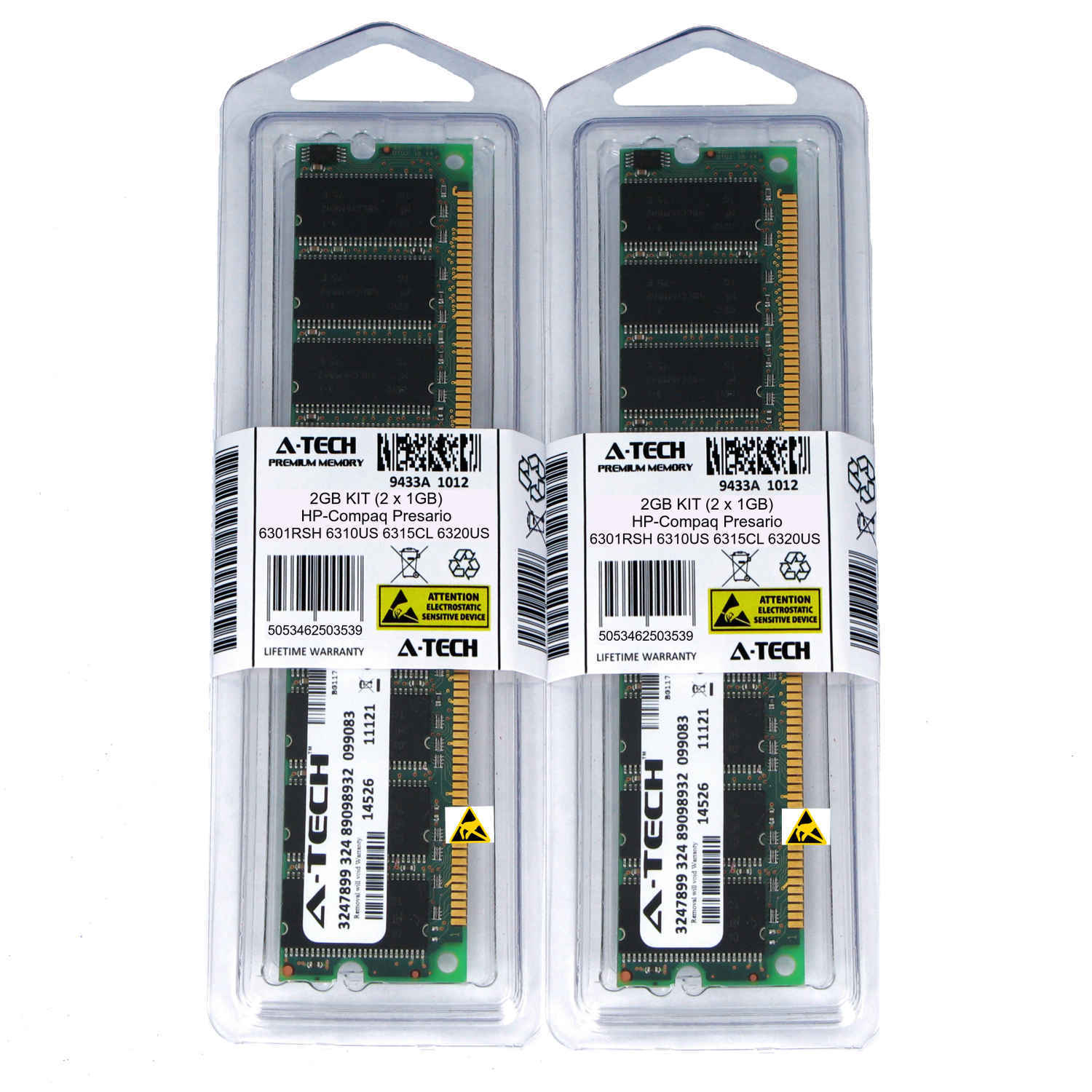 2GB KIT 2 x 1GB HP Compaq Presario 6301RSH 6310US 6315CL 6320US Ram Memory