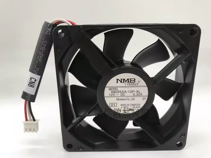 1PCS Genuine NMB 08025SA-12P-AL DC12V 0.30A 80x25mm 3-Wire 8025 Cooling Fan