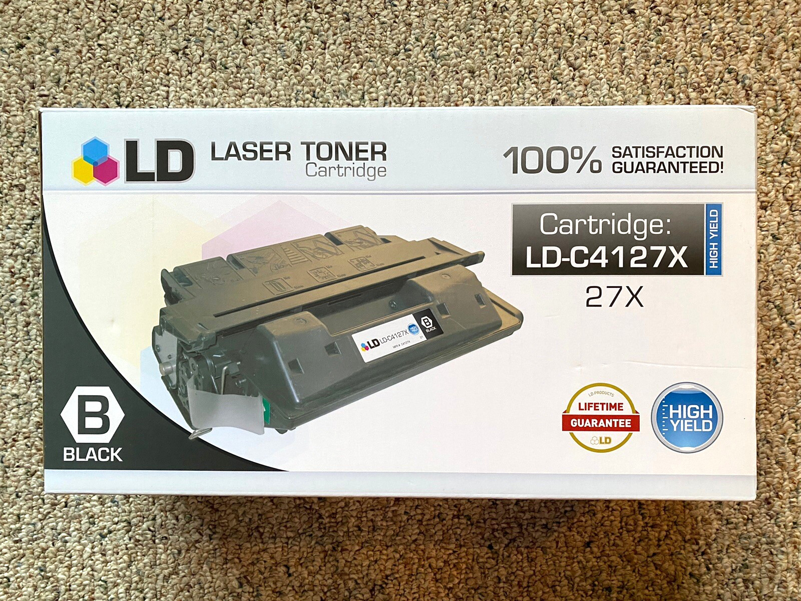 LD Laser LD-C4127X 27X Genuine Black Toner Cartridge SEALED BOX Printer Ink