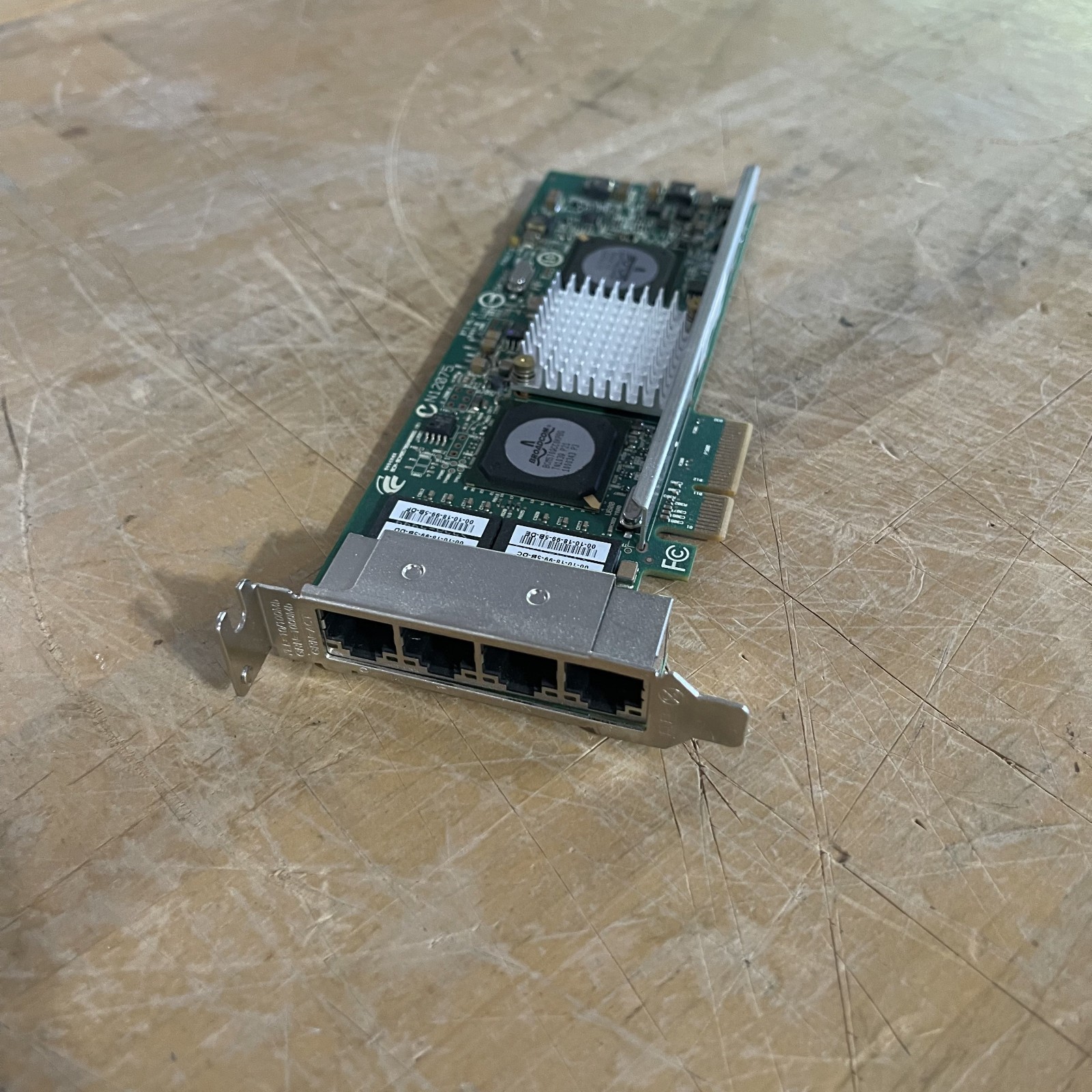 Cisco Broadcom BCM95709A0906G PCI-E 4-Port GBit Network Card Low Profile N12075