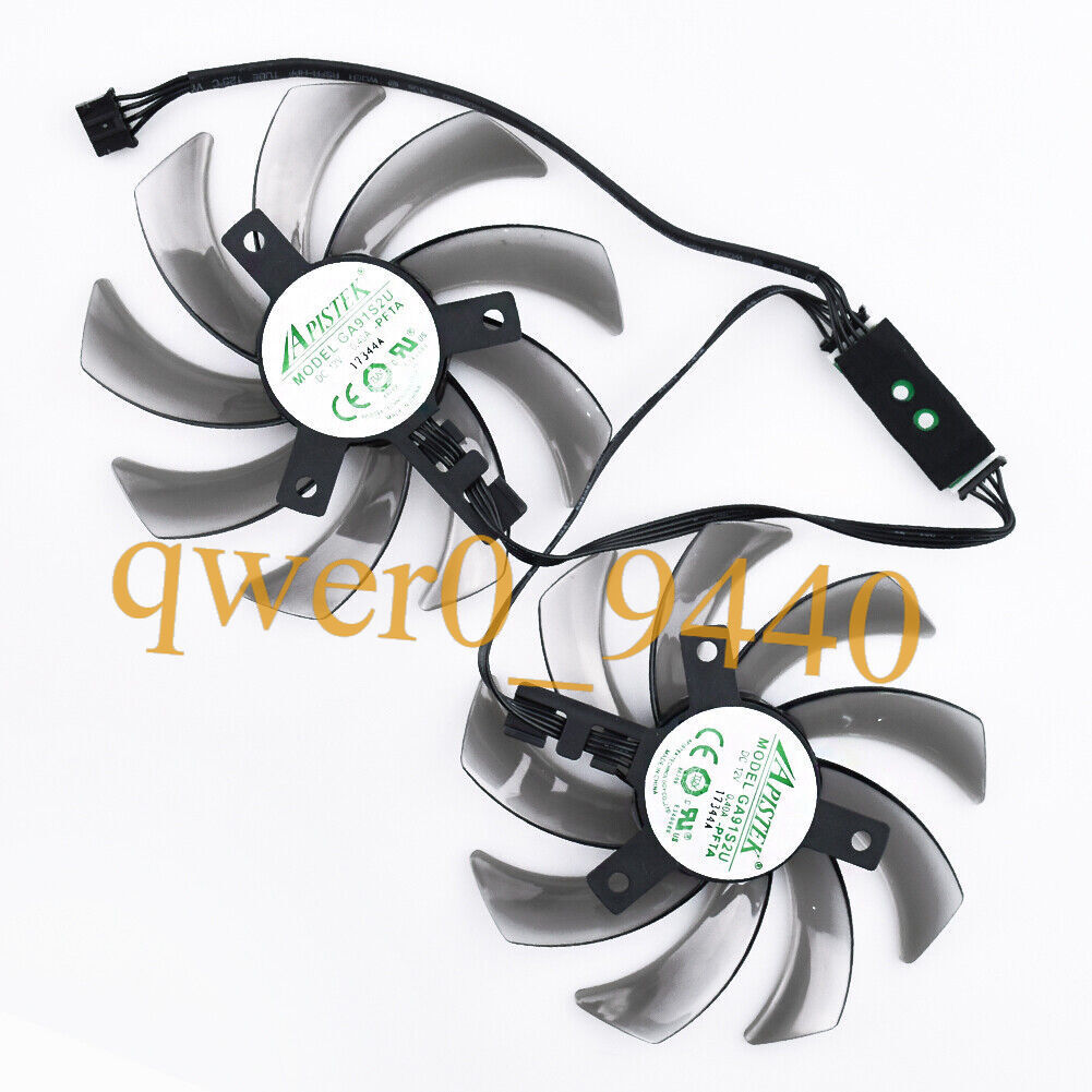 2 Fan APISTEK GA91S2H-PFTS 4-pin 0.40A 40mm 12V Cooling fan
