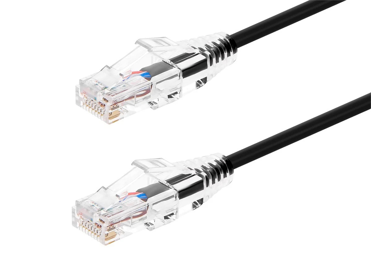 Monoprice Cat6 Ethernet Patch Cable - 30 feet - Black | Snagless RJ45 Stranded