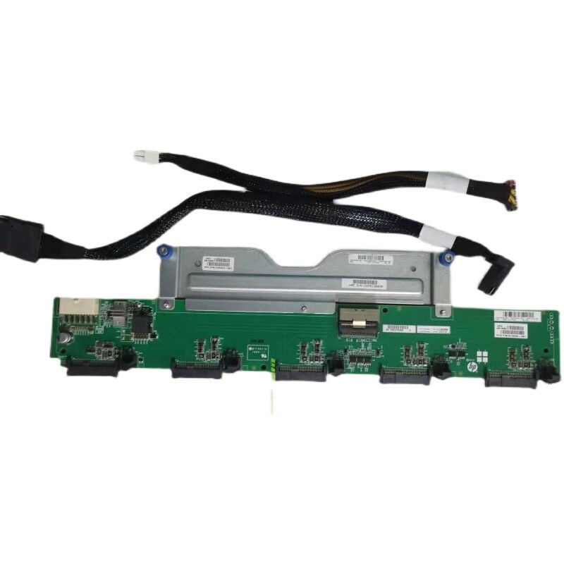 HP DL580 G8 G9 5-Bay SAS/SATA SFF 2.5" Top HDD Backplane Kit 735520-001 + Cables