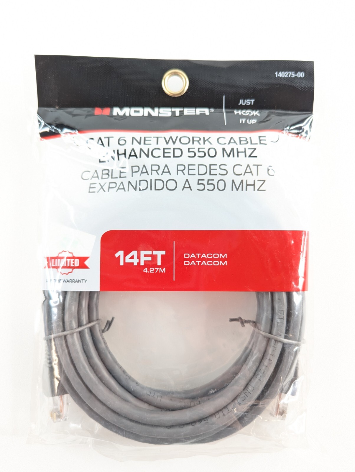 Monster Cat6 Network Cable 14ft 140275-00 Ethernet Cord Patch Internet