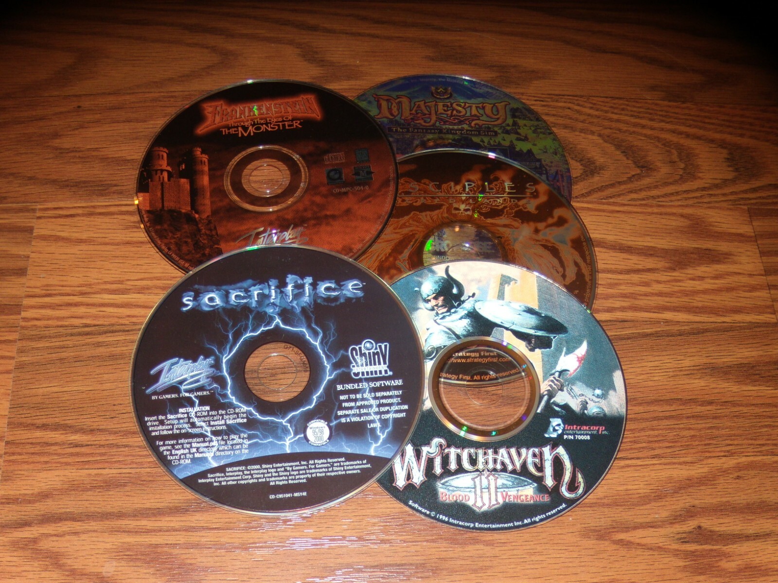 Witchaven II, Sacrifice, Majesty, Frankenstein, Disciple Sacred Lands PC Games