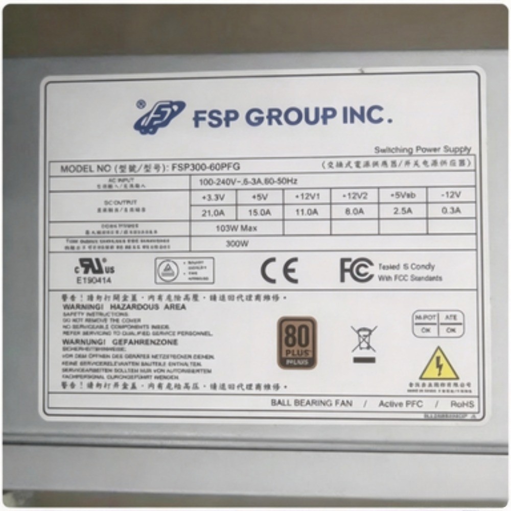 1PCS New FSP FSP300-60PFG 300W Industrial Computer Power Supply