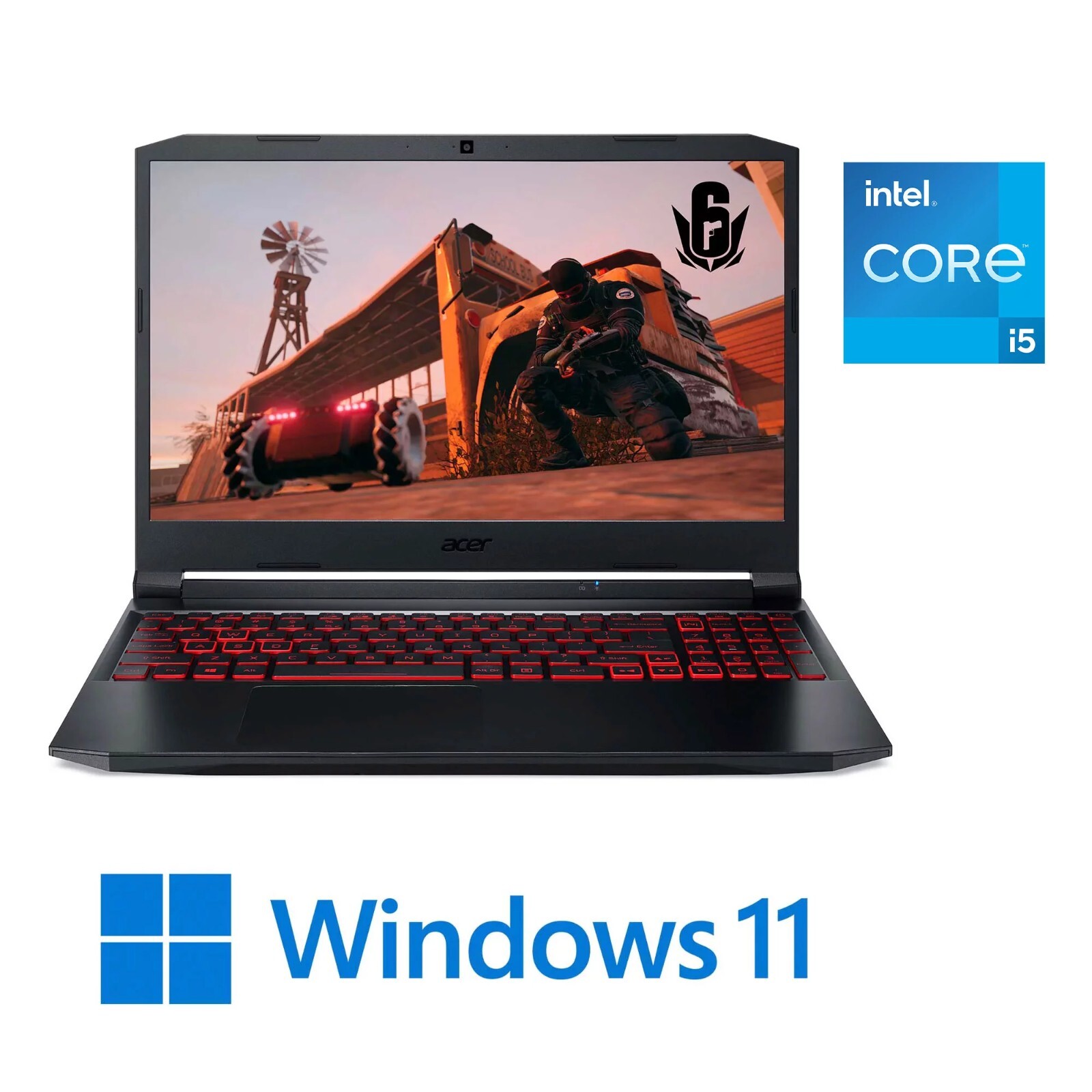 Acer Nitro 5 15.6" Full HD IPS 144Hz Display, 11th Gen Intel Core i5-11400H, NVI