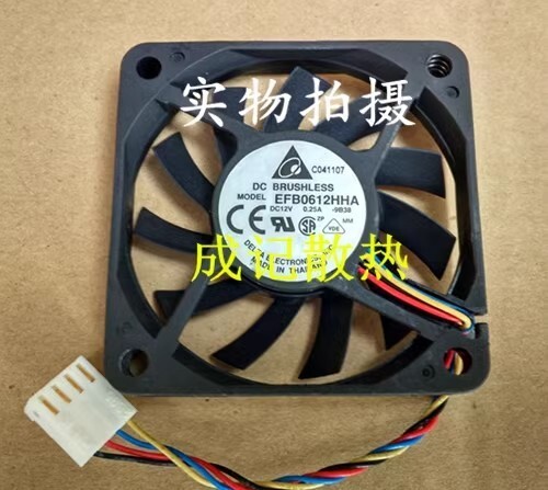 Delta EFB0612HHA 6010 DC12V 0.25A 60*60*10MM 4-Pin PWM Temperature Control Cooli