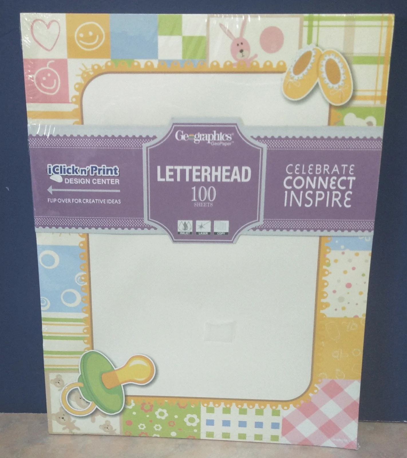 Geographics " Baby Quilt " Click n' Print Letterhead 100 Sheets