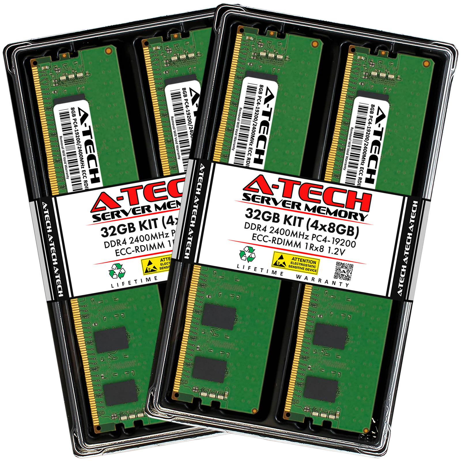 32GB 4x 8GB PC4-2400 RDIMM Supermicro X11SDW-14CN-TP13F+ Memory RAM