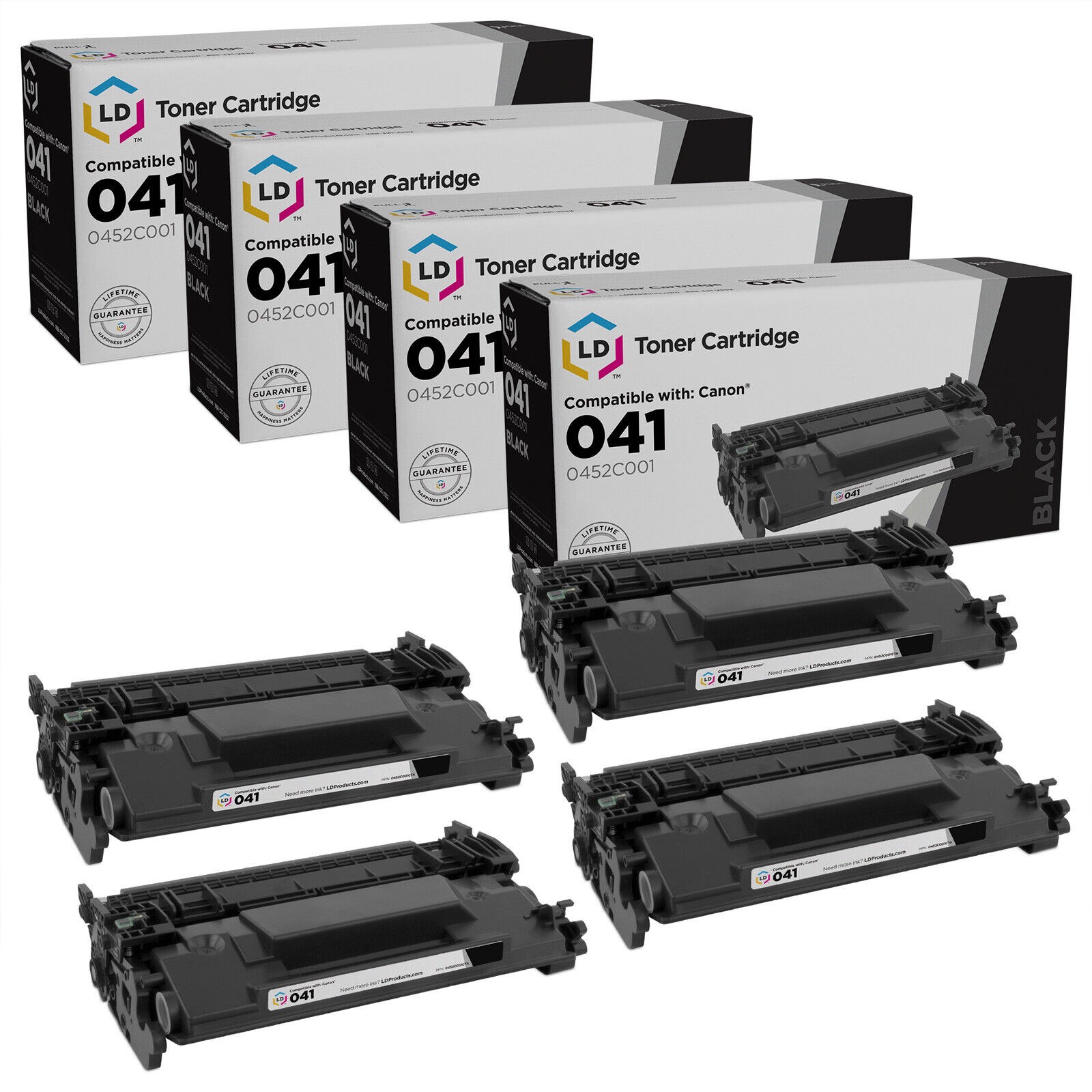 LD Compatible Canon 041 / 0452C001 Black Toners 4PK for ImageCLASS LBP312dn