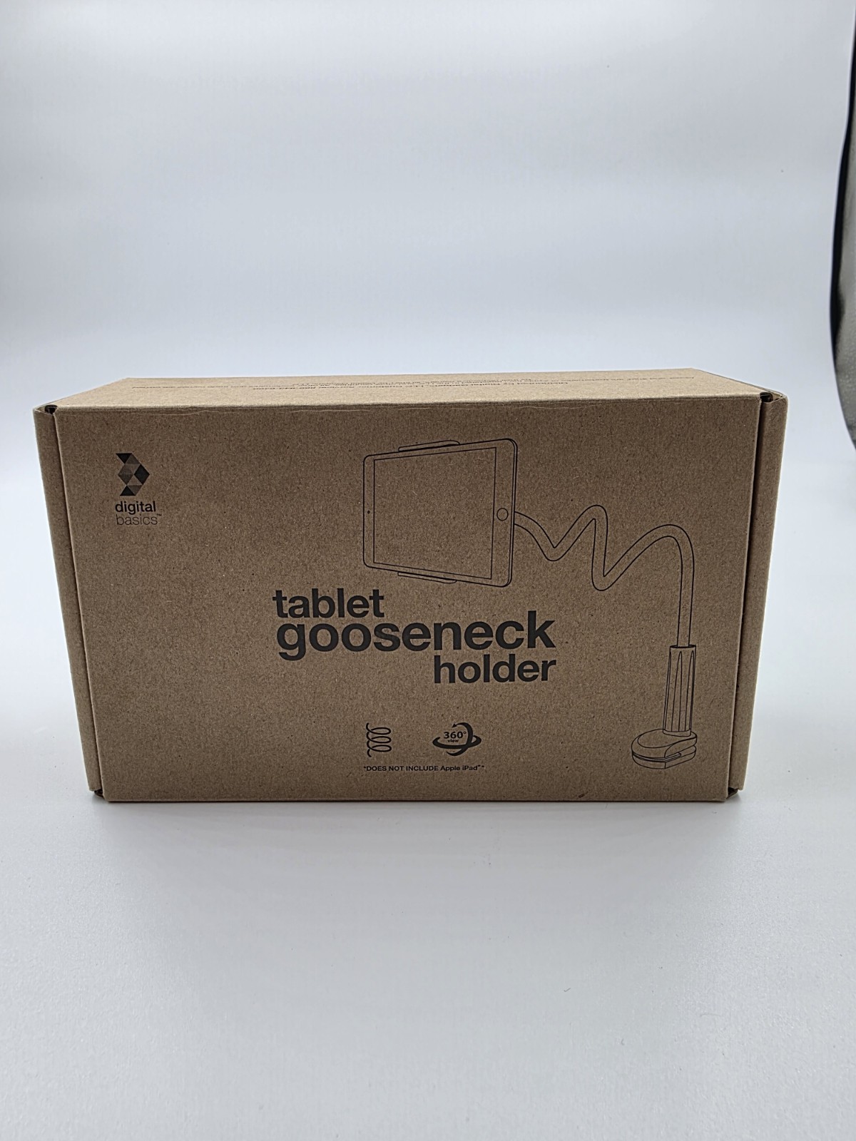 Digital Basics Tablet Gooseneck Holder White 360° Flexible Clamp Mount Stand New
