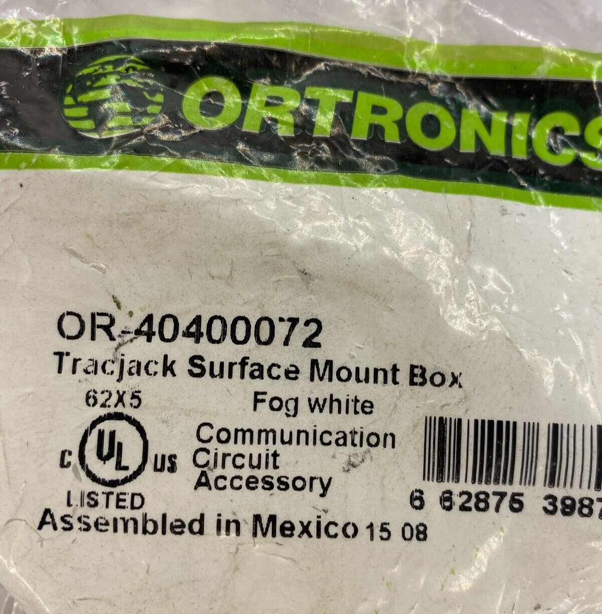 Ortronics OR-40400072 Tracjack Surface Mount Box 4-Port, Fog White -LOT OF 7🔔
