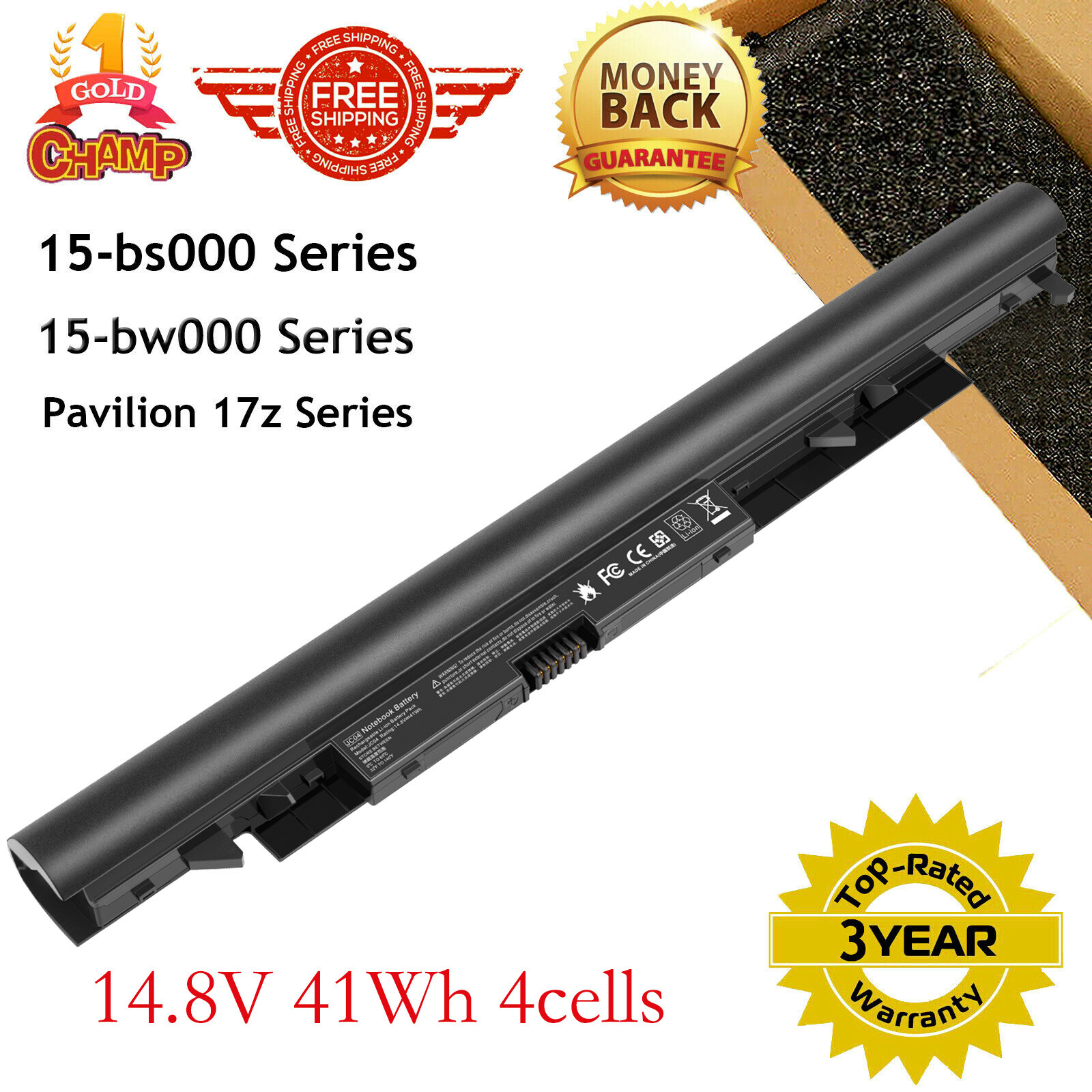 Battery For HP Pavilion 15-BS058CA 15-BS060WM 15-BS061ST 15-BS062ST 15-BS065NR