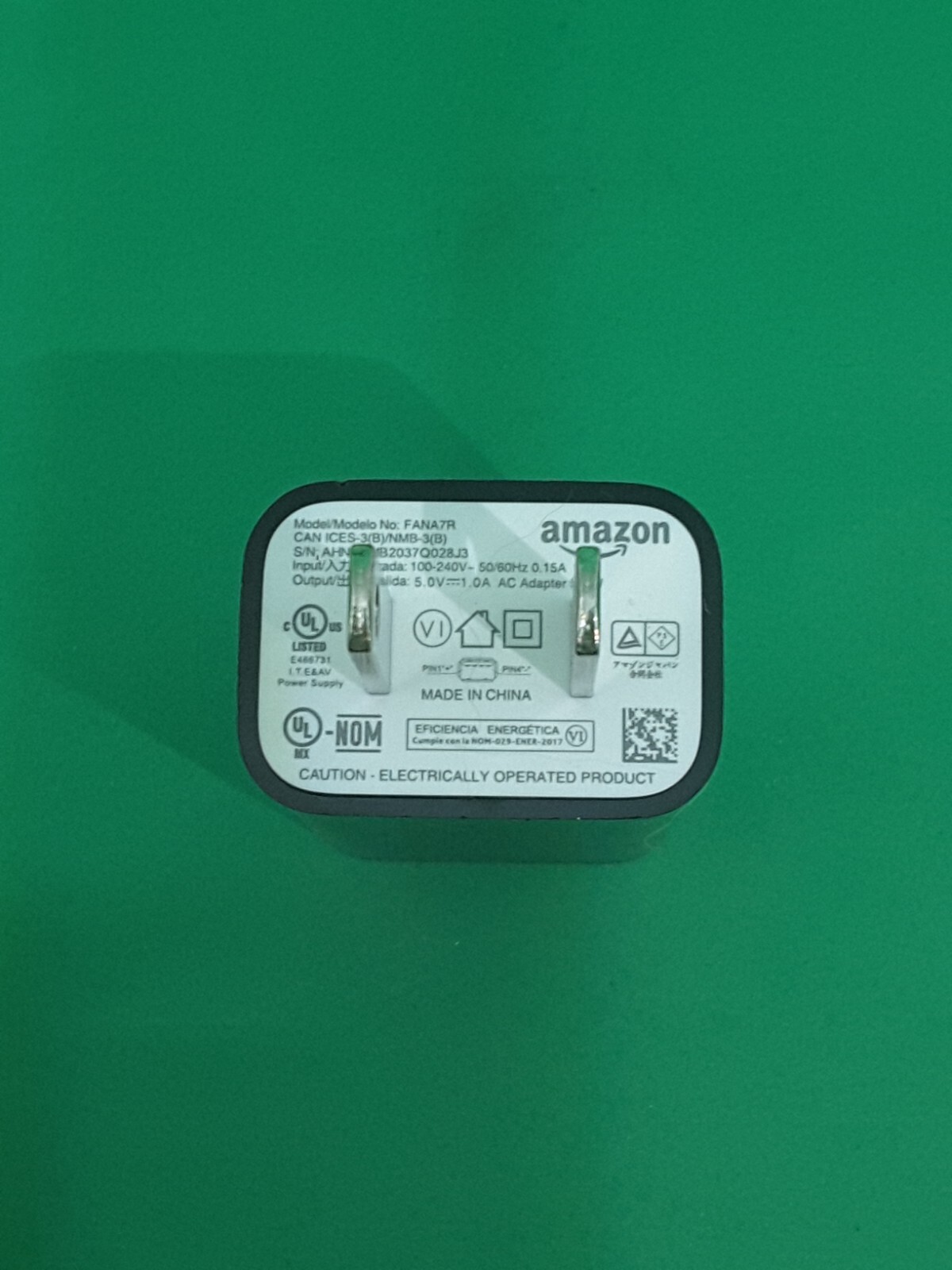 Lot of 3- Amazon 5.0V 1.0A 5W USB Official OEM Power Adapter FANA7R -No Cable